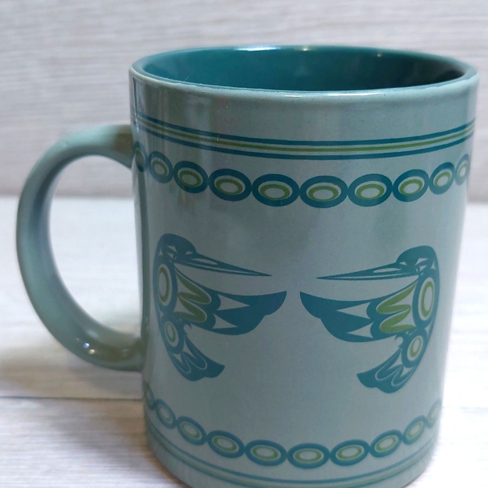 Indigenous humming bird mug